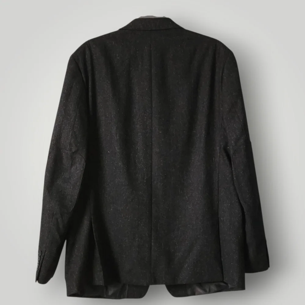 Calvin Klein Extreme Slim Fit Wool Silk Blazer 44R Charcoal Flecked Quiet Luxury